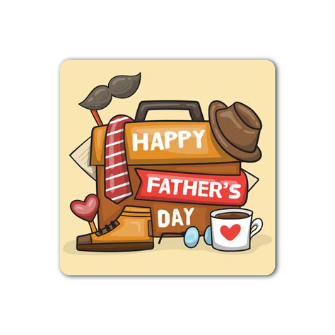 Happy Fathers Day Wooden Fridge / Refrigerator Magnet – Bhai Please India