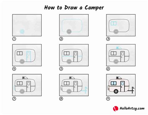 Red Camper Van Tutorial Draw 的图像结果