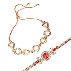 Buy Kaameri Bazaar Rakhshabandhan Kundan Rakhi for Brother and Rosy ...