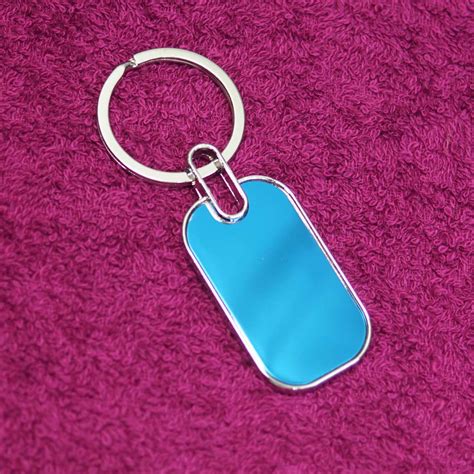 penhouse.in Metal Silver Frame With Blue Background Keychain With ...