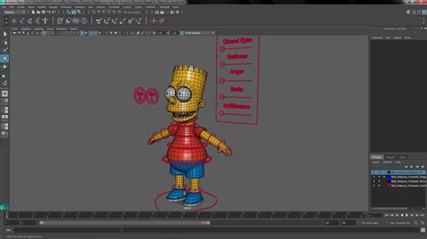 3D Bart Simpson Character Rigged for Maya model | 3D Molier International