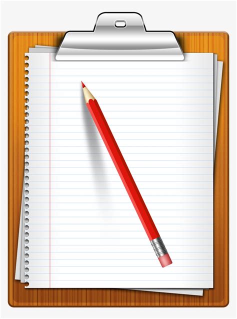 Clipart Of Paper And Pencil