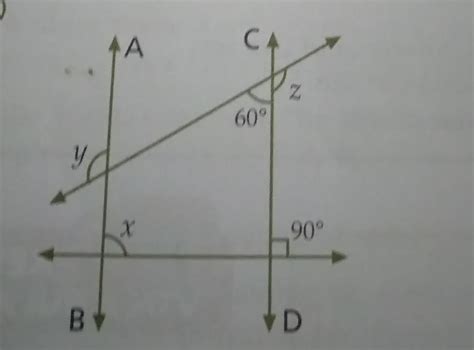 given that AB is parallel to CD. Find x, y and z.kindly give step by ...