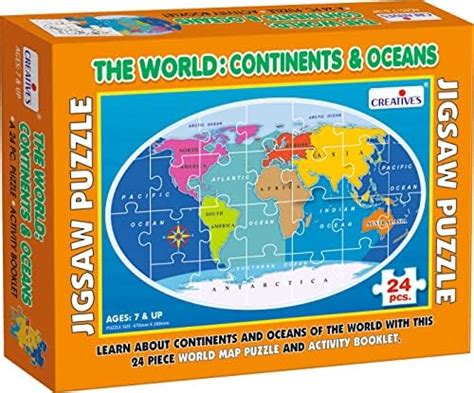 Buy Creative's The World Continents & Oceans | World Map Jigsaw Puzzles ...