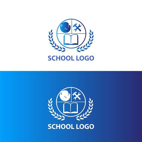 Gradient school logo design template | Premium Vector
