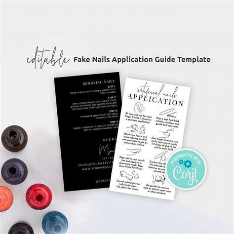 Step by Step Applying False Nails 的图像结果