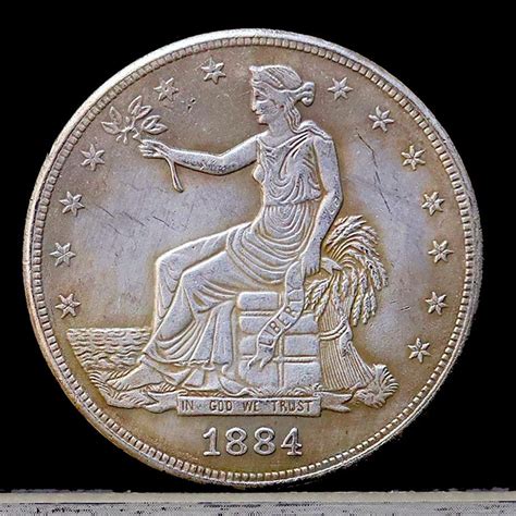 1884 Trade Dollar Silver Plated Coin - Circulated - Etsy