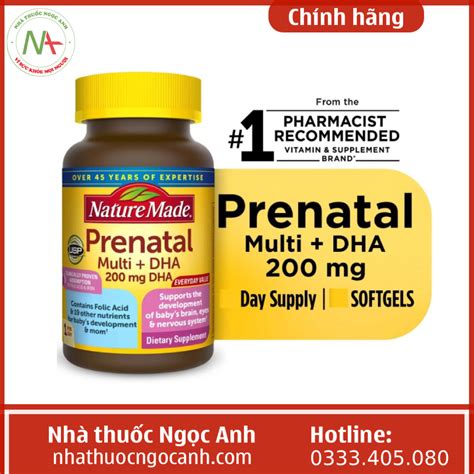 Vitamin cho bà bầu Nature Made Prenatal Multi + DHA 150 viên giá bao ...
