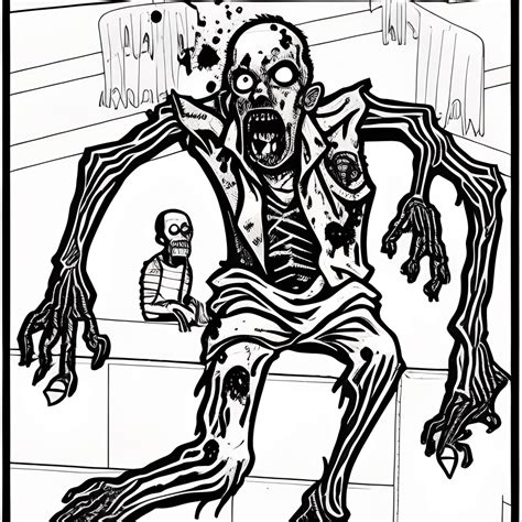 Zombie Coloring Pages