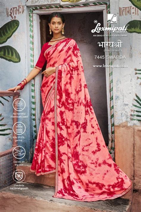 Laxmipati Bhagyashree 7445 Multicolor Silk Chiffon Saree – SANSKAR