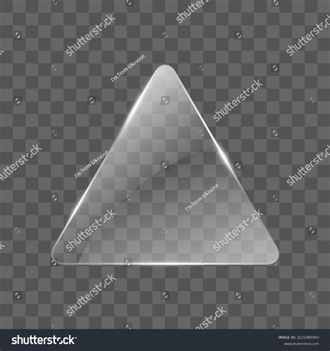 Vector Glass Triangle On Transparent Background Stock Vector (Royalty ...