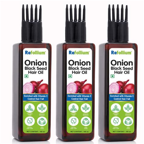 Buy Refollium Onion Hair Oil with Onion & Vitamin E for Hair Fall ...