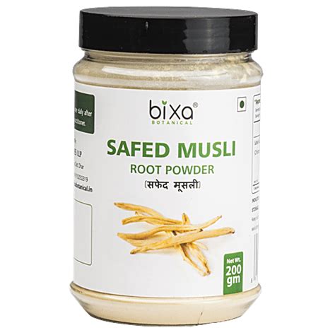 Buy Bixa Botanical Safed Musli Root Powder - Promotes Vigour & Vitality ...