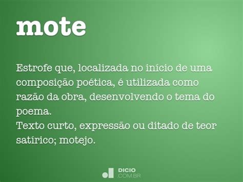 Mote - Dicio, Dicionário Online de Português