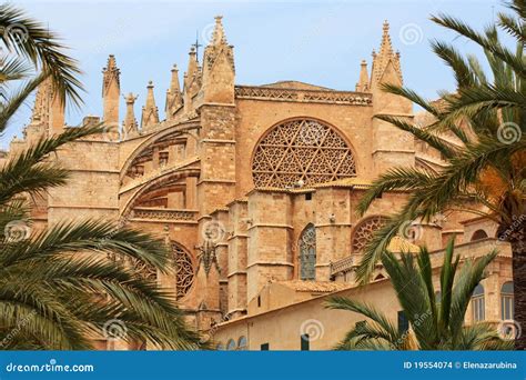 La Seu Cathedral in Palma De Mallorca Stock Photo - Image of church ...