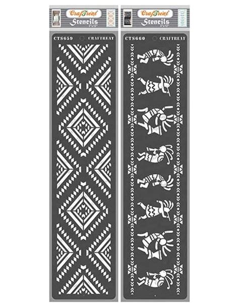 aztec-border-ii-and-kokopelli-border-stencil-cts659ncts660 ...