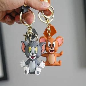 Zouveux 3D Cute Tom and Jerry Keychain For Girls and Boys 2PCs Tom ...