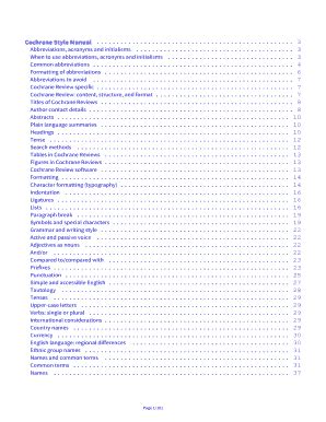 Fillable Online community cochrane Cochrane Style Manual - Cochrane ...