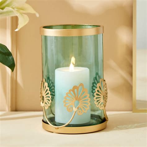 Buy Rylee Ignus Glass Hurricane Candle Holder from Home Centre at just ...