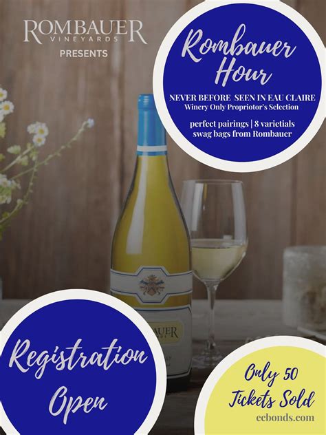 Rombauer Vineyards - ROMBAUER HOUR, 3732 Spooner Ave, Altoona, WI ...