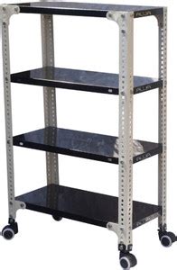 ALIJA Slotted Angle Rack with Castor/Wheels (40 x 24 x 12 Inch) with 4 ...