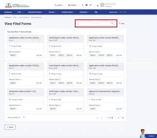 View Filed Forms User Manual | Income Tax Department