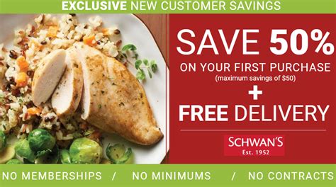 Schwan's Frozen Home Food Delivery: 50% Off Your Entire Order + Free ...