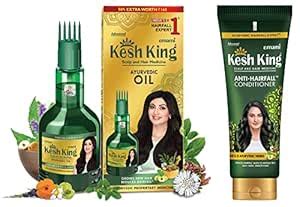 Buy Kesh King Ayurvedic Anti Hairfall Hair Oil, 300ml & Kesh King Scalp ...