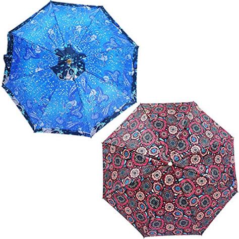 RAINPOPSON Umbrella for Women/Men/Girls Stylish Windproof 2 Fold ...