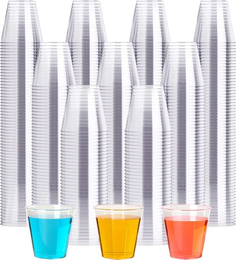 Amazon.com: 2 oz. Plastic Shot Glasses Disposable Clear Cups - Pack of ...
