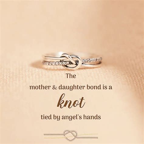 To My Daughter Double Band Knot Ring, the Mother & Daughter Bond is A ...