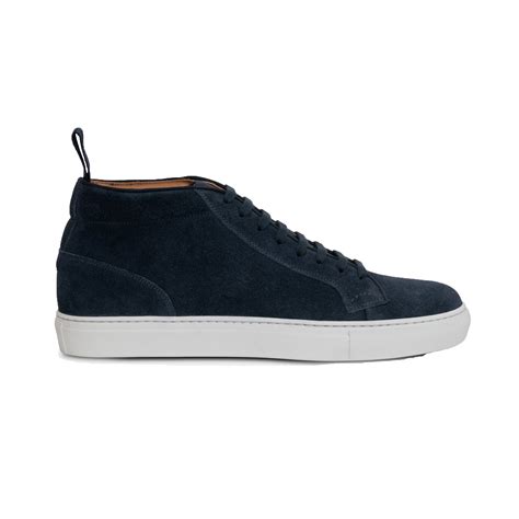 Navy Blue Suede Leather Angus Sneaker Boots – NCR - Costoso Italiano
