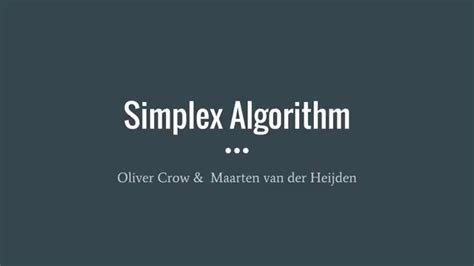 Simplex Algorithm 的图像结果