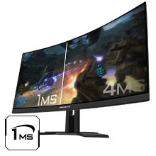 GIGABYTE G27QC A Gaming Monitor, 27" Curved, 165Hz, QHD, 88% DCI-P3 ...