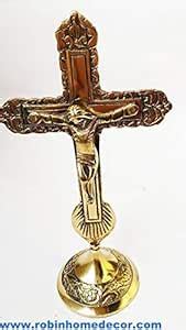 Buy Sara International Robin Exports Brass Jesus Christ Cross Table ...