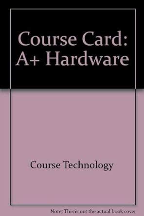 Buy Course Card: A+ Hardware Book Online at Low Prices in India ...