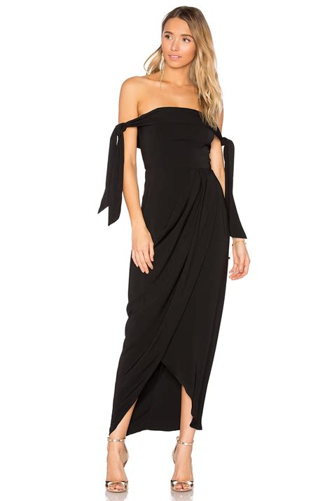 Shona Joy Tie Shoulder Dress in Black | REVOLVE