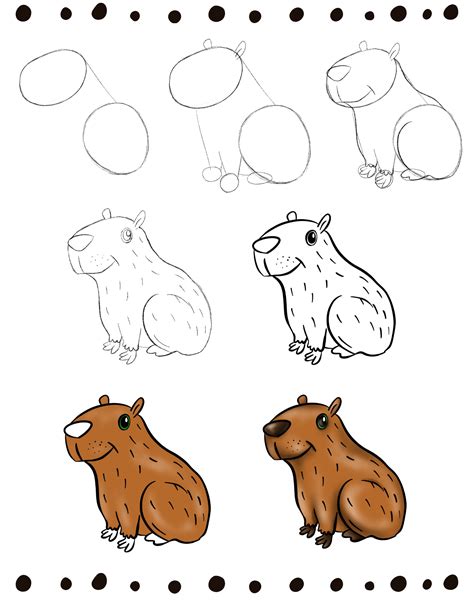 Capybara Drawing Ideas And Easy Step-By-Step Tutorials - Glory of the Snow