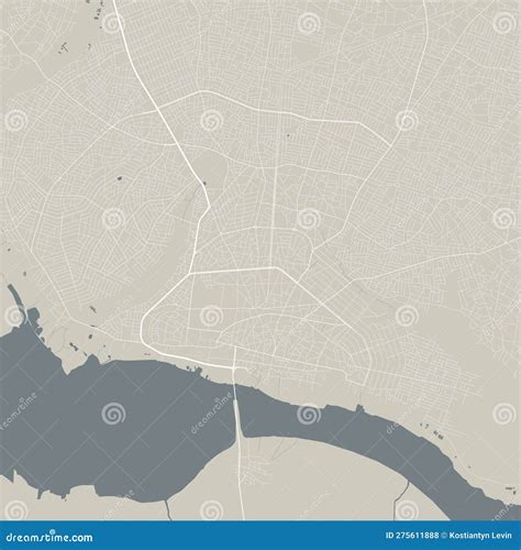 Detailed Map of Porto-Novo City, Capital of Benin. Municipal Administrative Area Map with ...