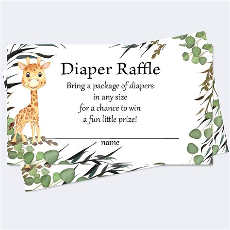 Diaper Raffle Wording