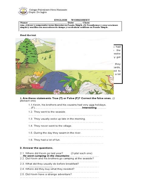 Past Simple Example Worksheet 的图像结果