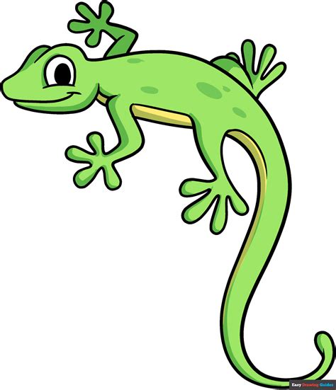 How to Draw a Cartoon Lizard - Really Easy Drawing Tutorial