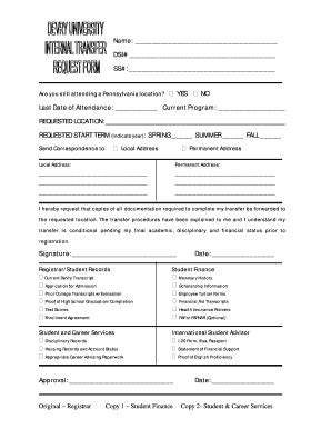 Fillable Online philly devry Transfer Request Form.doc. Newsletter 3 ...