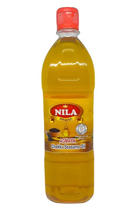 NILA AGMARK Gingelly/Sesame Oil 1L (Virgin, Chekku/Ghani) for Cooking ...