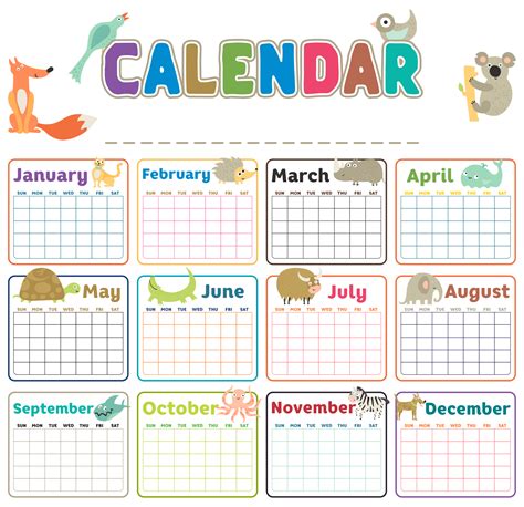 Free Cute Printable Calendar - Printable Word Searches