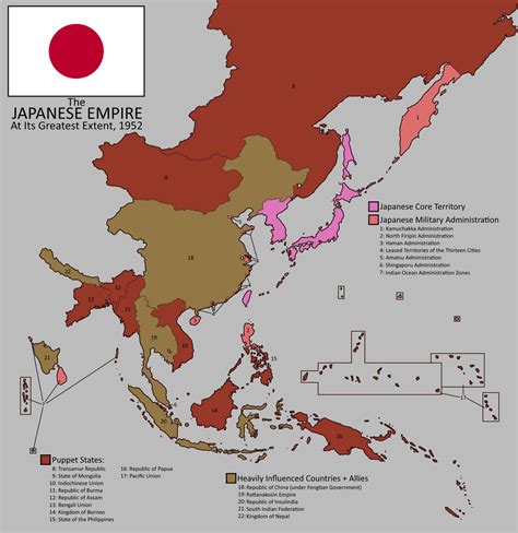 Empire Of Japan At Its Greatest Extent 1942 2000x1522 Amazing Maps
