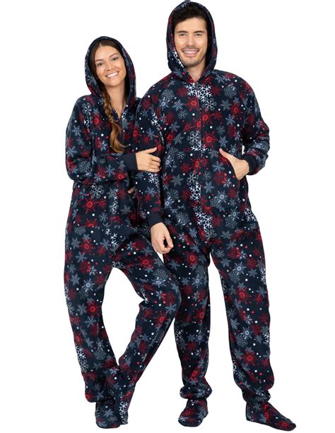 Hooded Footed Pajamas Drop Seat