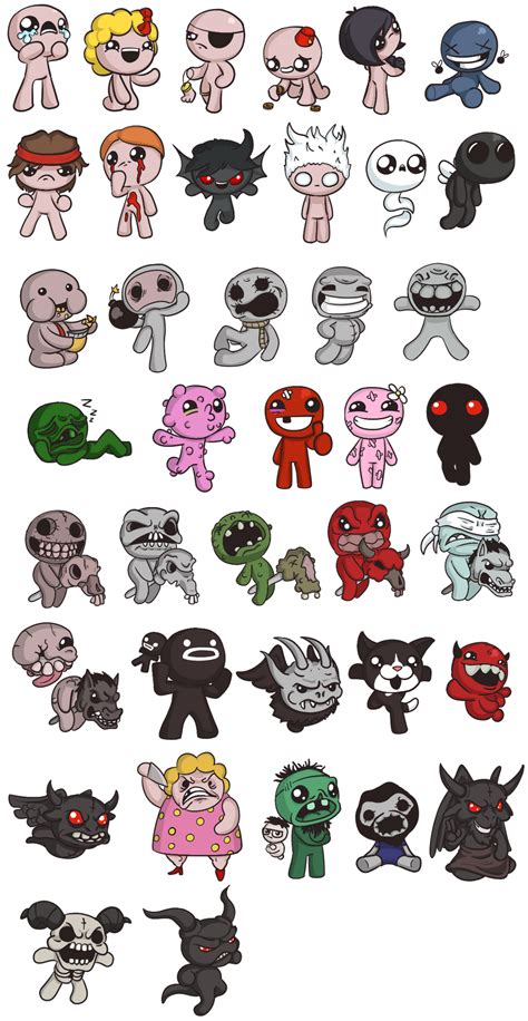 Binding of Isaac Characters by MoskiDraws on DeviantArt