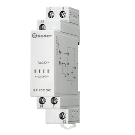 13.11.8.230.0000 Finder | Finder DIN Rail Latching Power Relay, 230V ac ...