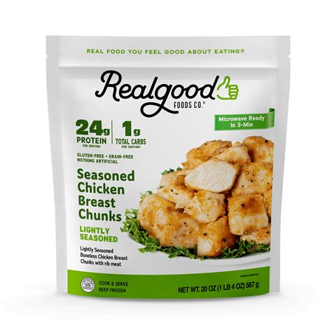 Realgood Foods Co. Lightly Seasoned Chicken Breast Nuggets, 20 oz Bag ...
